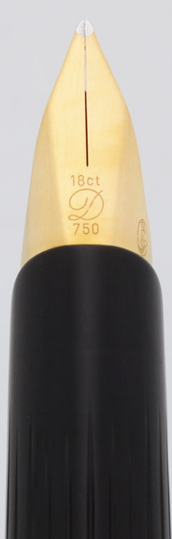 S T Dupont Classique Fountain Pen (1980s) - Red Banded Lacque de